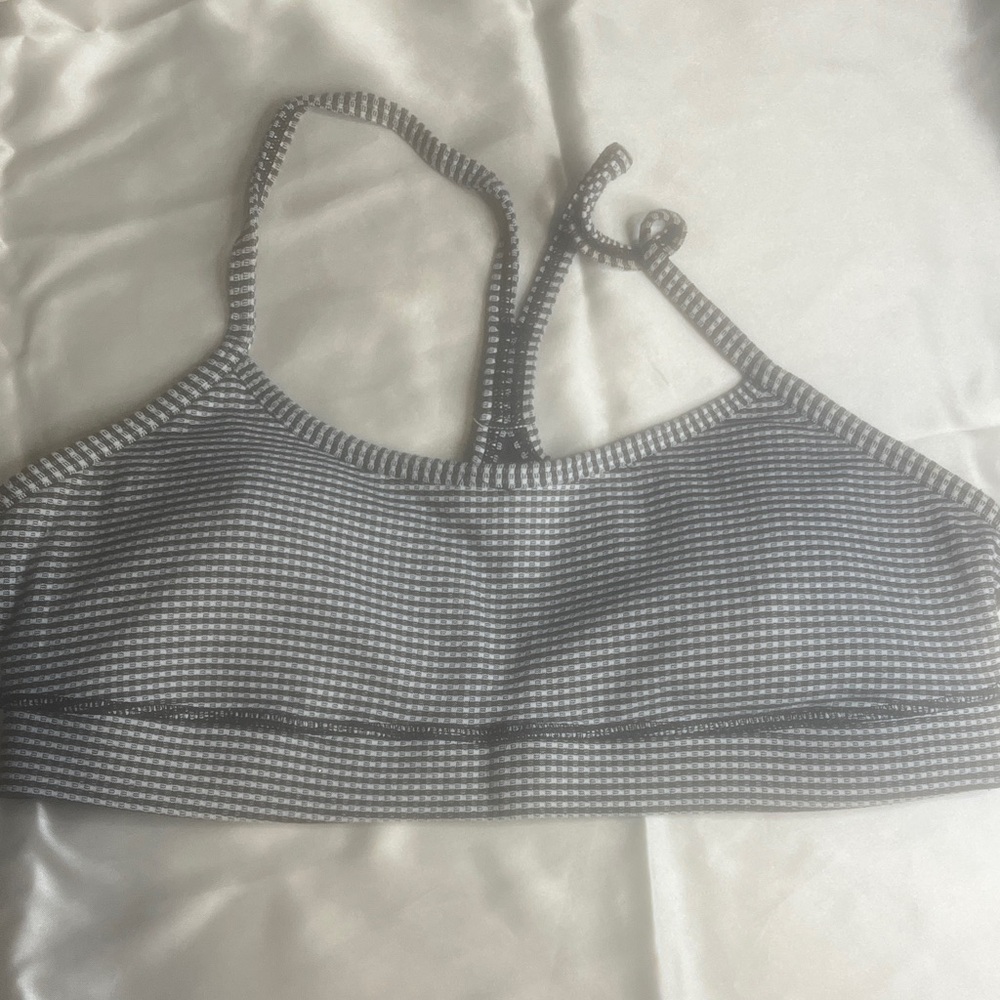 Lululemon Blue and white Checkered Sports Bra